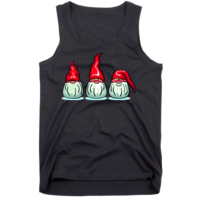 Three Santa Gnomes Tank Top