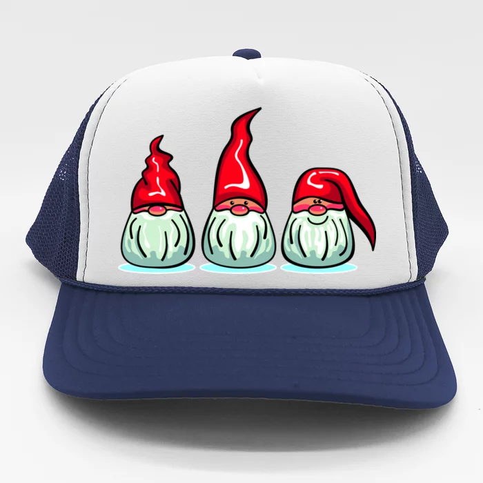 Three Santa Gnomes Trucker Hat