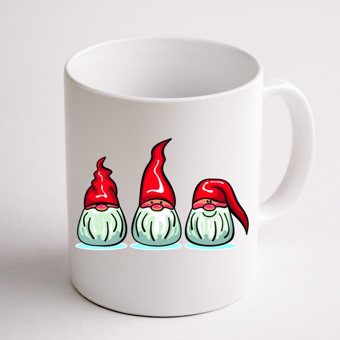 Three Santa Gnomes Front & Back Coffee Mug