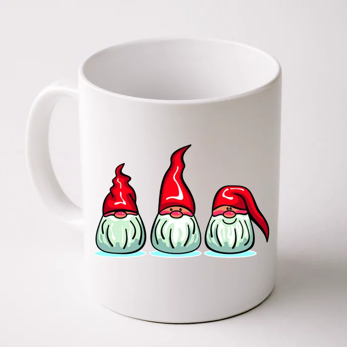 Three Santa Gnomes Front & Back Coffee Mug