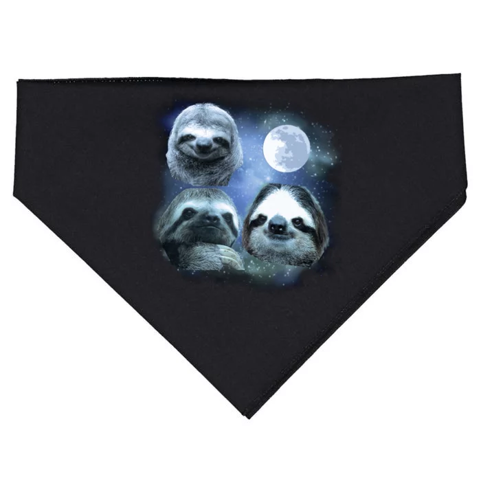 Three Sloths In Space USA-Made Doggie Bandana