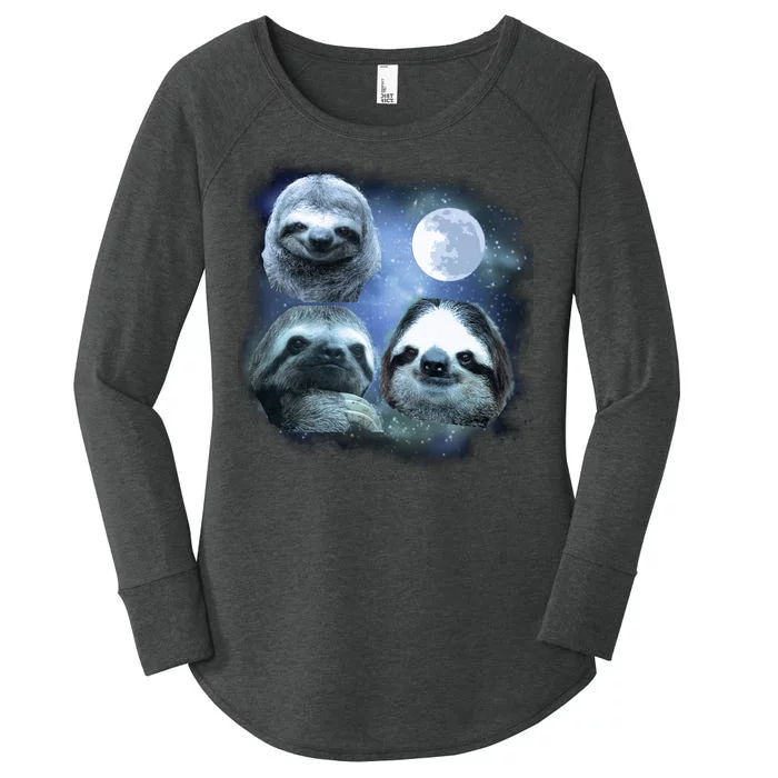 Three Sloths In Space Women's Perfect Tri Tunic Long Sleeve Shirt