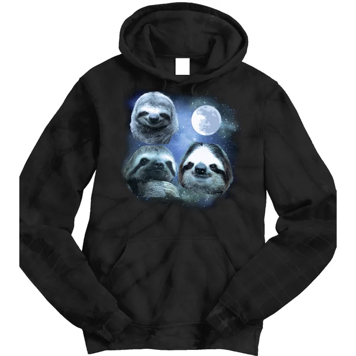 Three Sloths In Space Tie Dye Hoodie