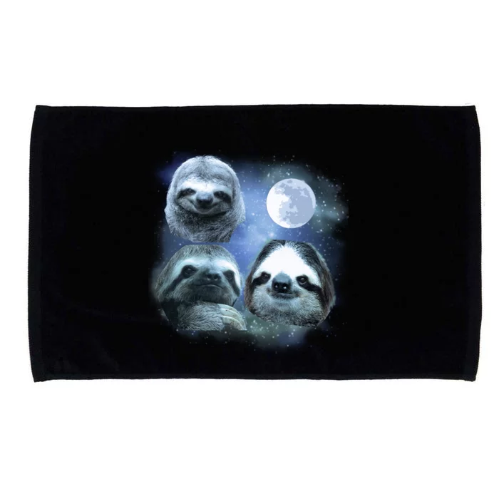 Three Sloths In Space Microfiber Hand Towel