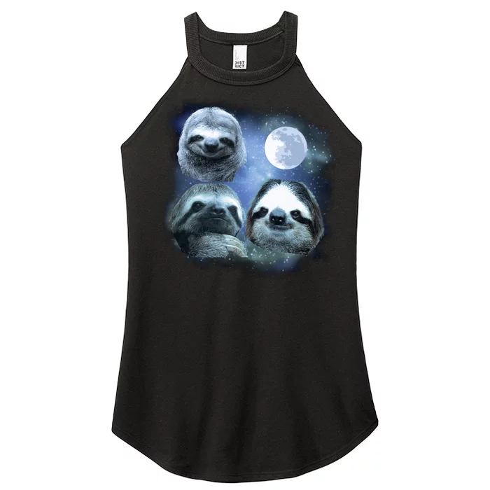 Three Sloths In Space Women’s Perfect Tri Rocker Tank