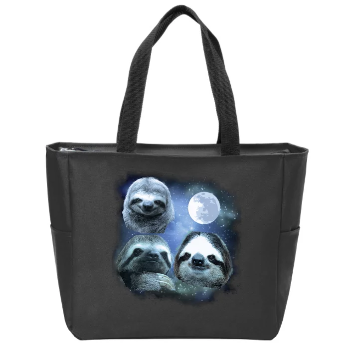 Three Sloths In Space Zip Tote Bag