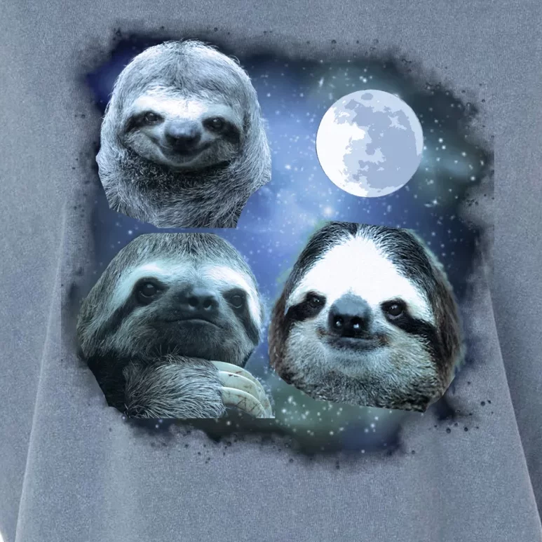 Three Sloths In Space Garment-Dyed Women's Muscle Tee