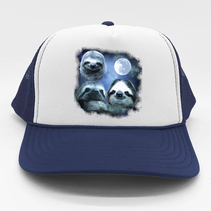 Three Sloths In Space Trucker Hat