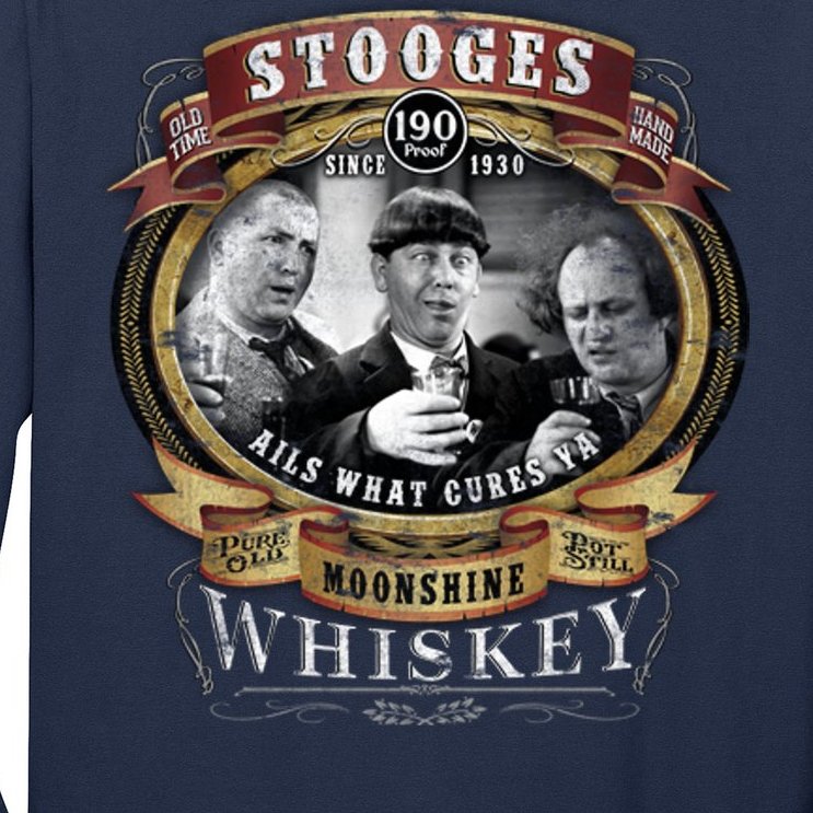 Three Stooges Moonshine Whiskey Long Sleeve Shirt