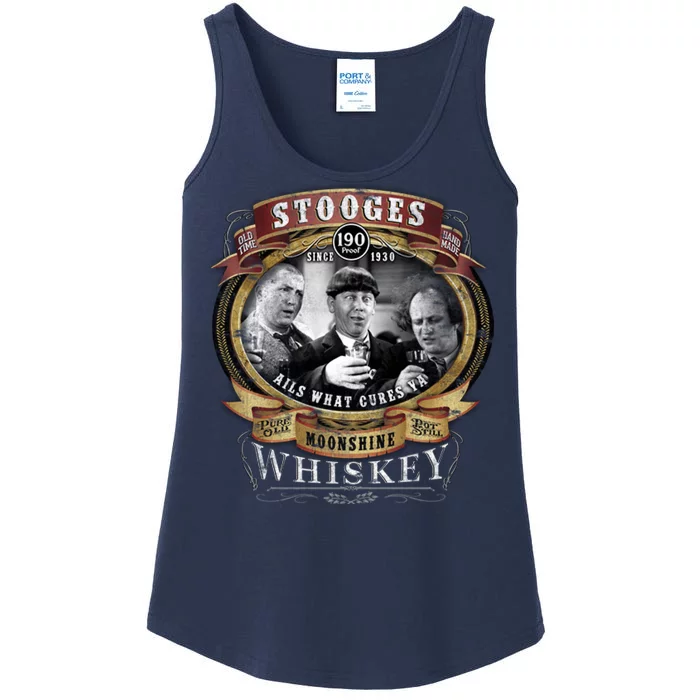 Three Stooges Moonshine Whiskey Ladies Essential Tank