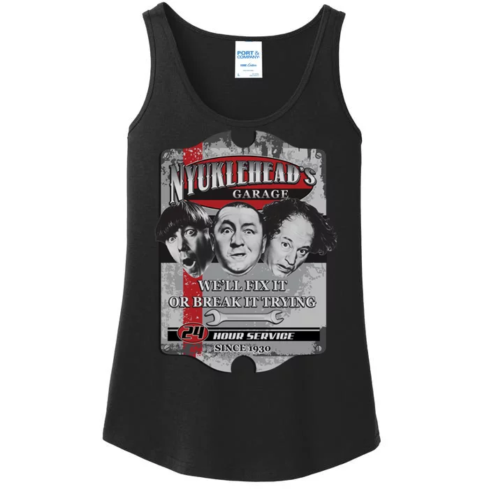 Three Stooges NYUKLEHEAD'S GARAGE Ladies Essential Tank