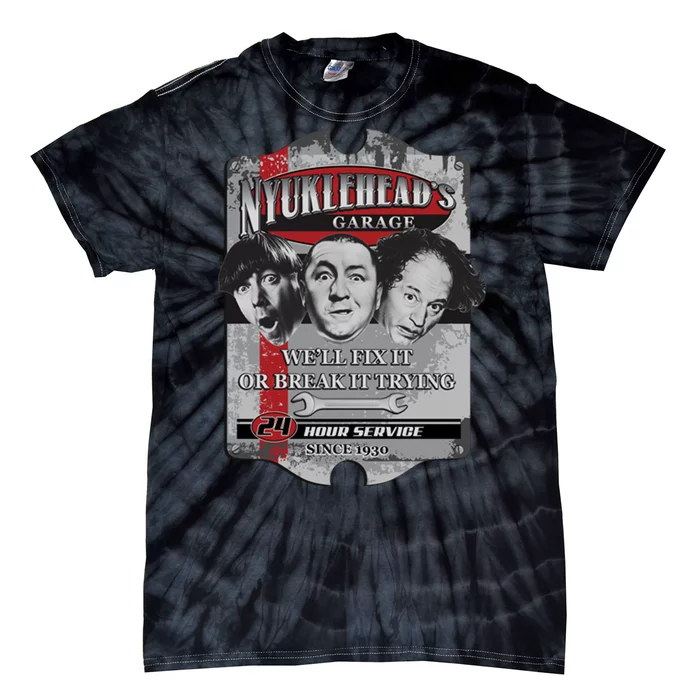 Three Stooges NYUKLEHEAD'S GARAGE Tie-Dye T-Shirt