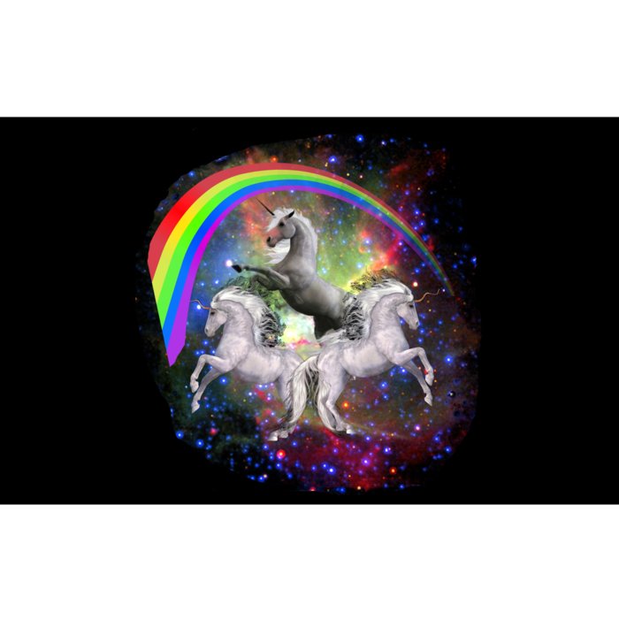 Three Unicorns Rainbow Bumper Sticker