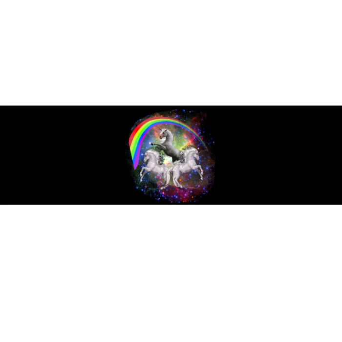 Three Unicorns Rainbow Bumper Sticker