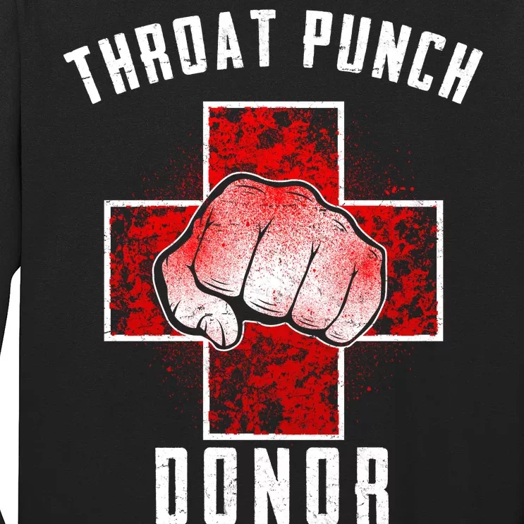 Throat Punch Donor Boxing Fan Long Sleeve Shirt