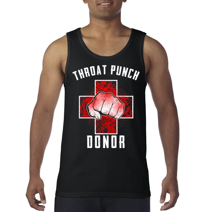 Throat Punch Donor Boxing Fan Tank Top