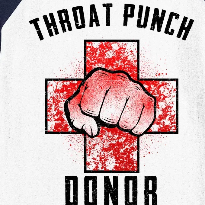 Throat Punch Donor Boxing Fan Baseball Sleeve Shirt