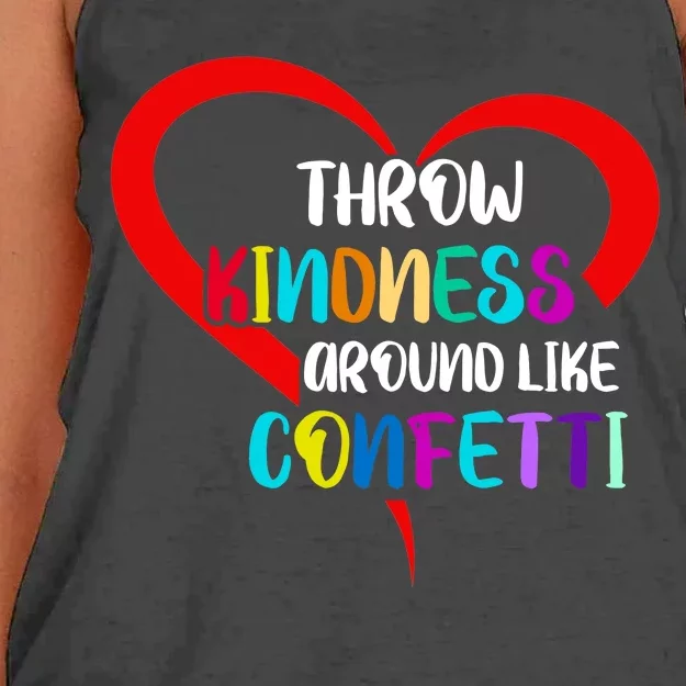 Throw Kindness Around Like Confetti Women's Knotted Racerback Tank