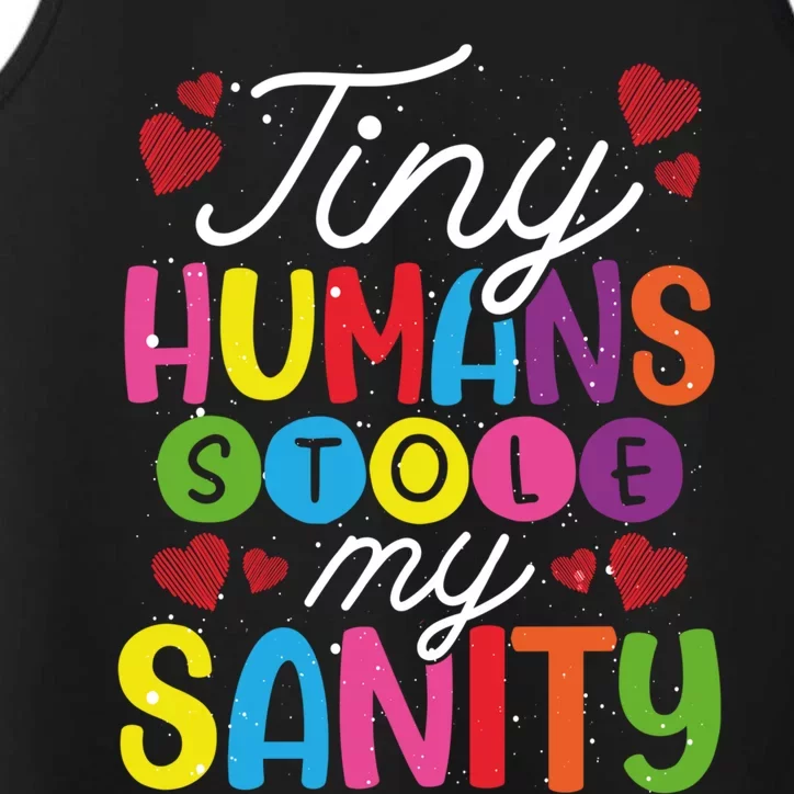 Tiny Hu Stole My Sanity Sitter Gift Performance Tank