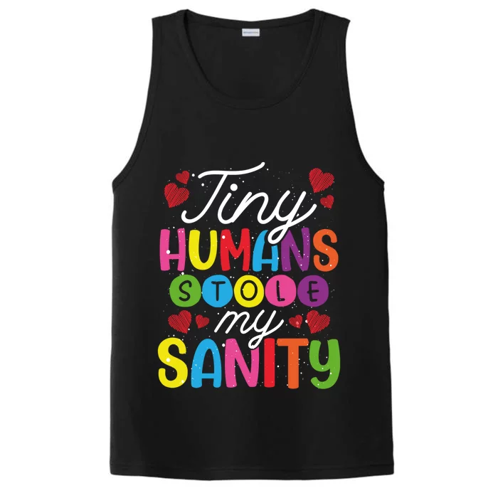 Tiny Hu Stole My Sanity Sitter Gift Performance Tank