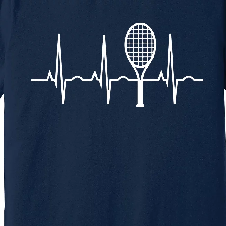 Tennis Heartbeat Shirts Best Tennis Gift Tee For Players Fans Premium T-Shirt