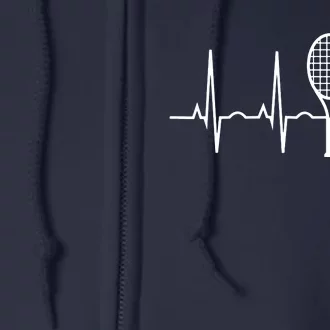 Tennis Heartbeat Shirts Best Tennis Gift Tee For Players Fans Full Zip Hoodie