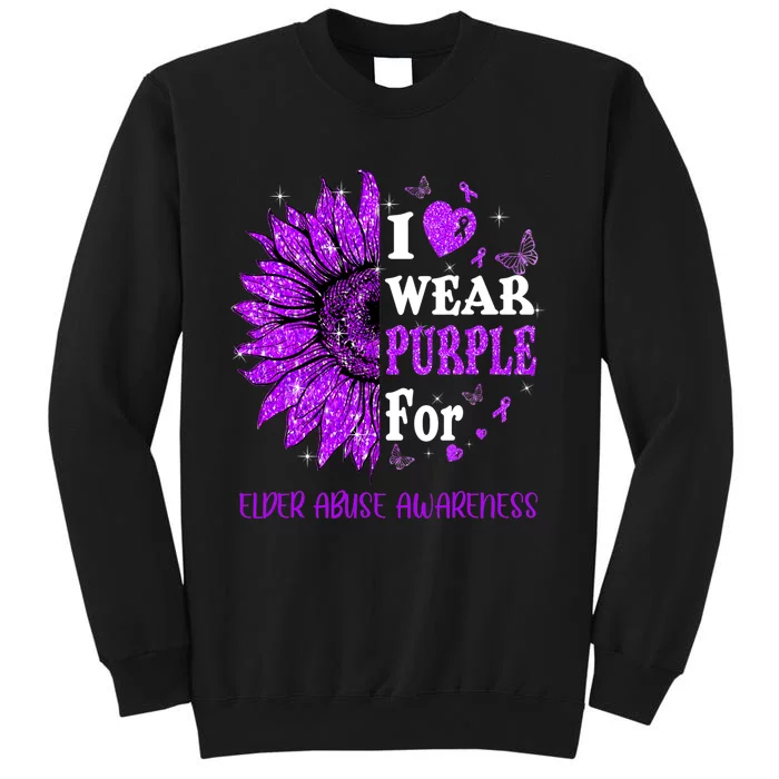 Twinkle Heart Sunflower Elder Abuse Awareness Tall Sweatshirt