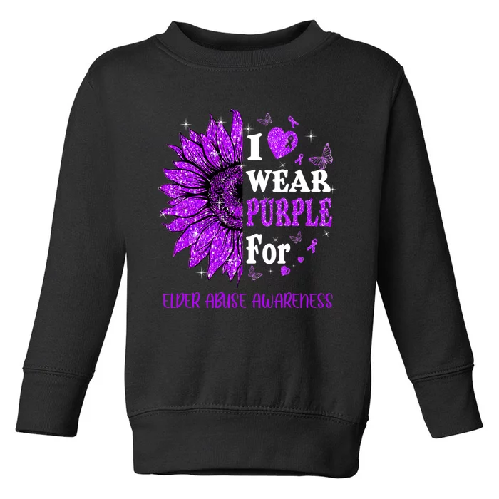 Twinkle Heart Sunflower Elder Abuse Awareness Toddler Sweatshirt