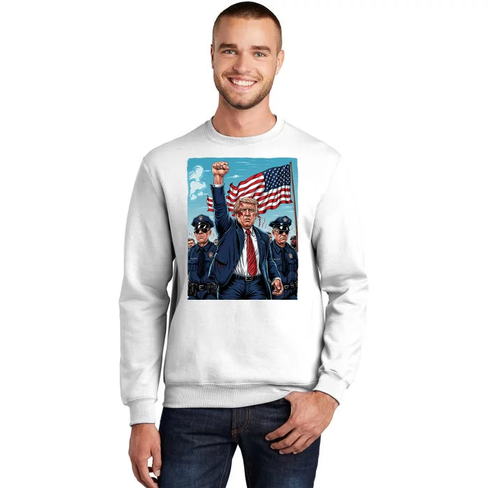 Trump Head Shot Fight Never Surrender Sweatshirt