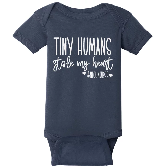 Tiny Humans Stole My Heart, Valentine's Day NICU Nurse Love Baby Bodysuit