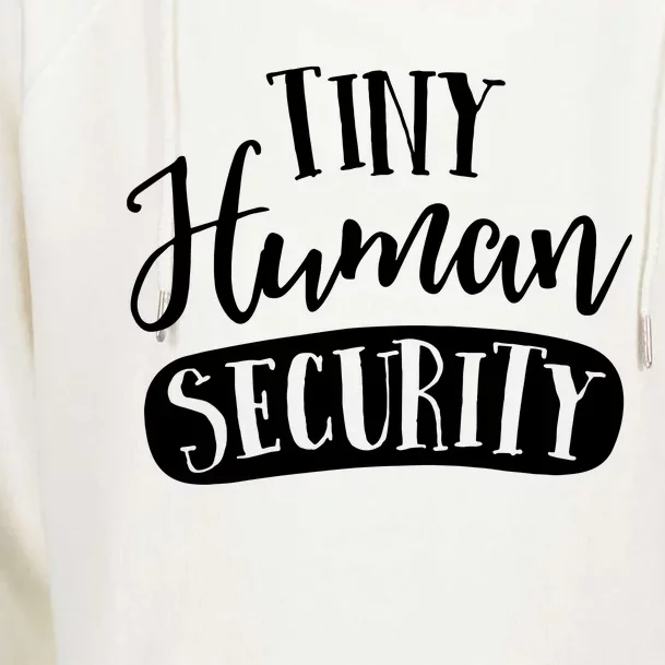 Tiny Human Security Childcare Daycare Provider Thank You Womens Funnel Neck Pullover Hood