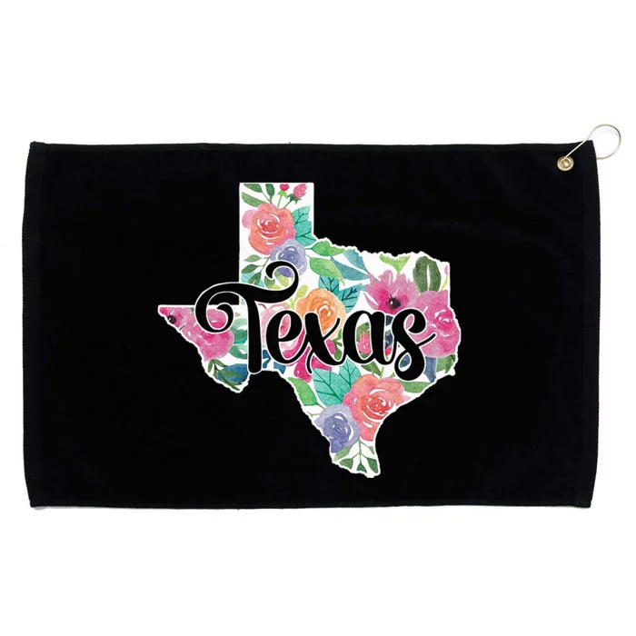 Texas Home State Pride Floral Vintage Texas Grommeted Golf Towel