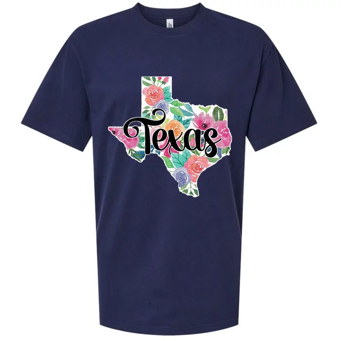 Texas Home State Pride Floral Vintage Texas Sueded Cloud Jersey T-Shirt