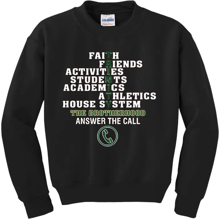 Trinity High School Faith Friends Activities Students Academics Athletics House Kids Sweatshirt