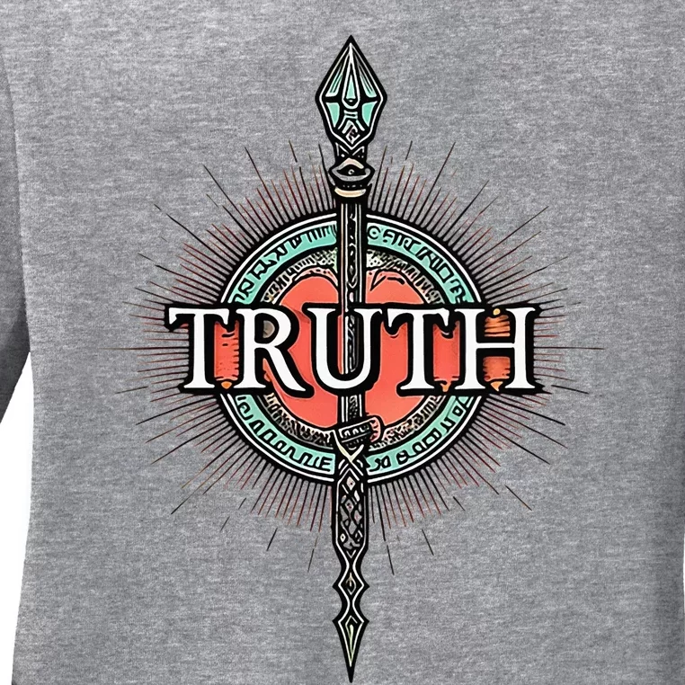 Truth Honesty Spirituality Politics Meditation Love God Ladies Long Sleeve Shirt