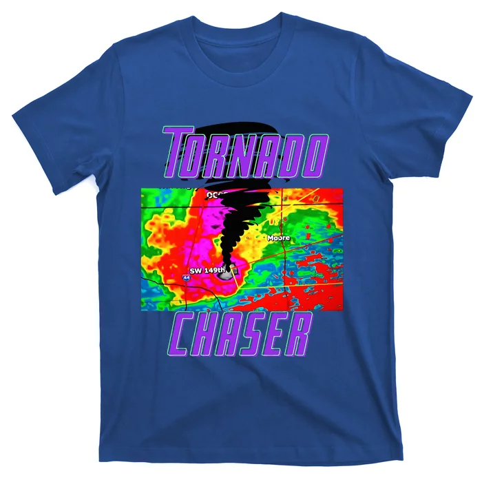 Tornado Hunter Storm Chaser Chasing Tornados F5 Map T-Shirt