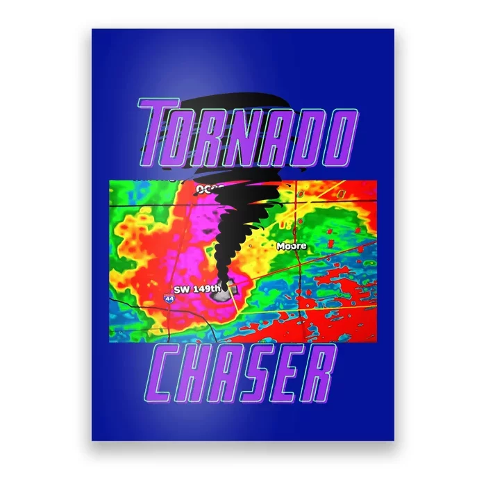 Tornado Hunter Storm Chaser Chasing Tornados F5 Map Poster