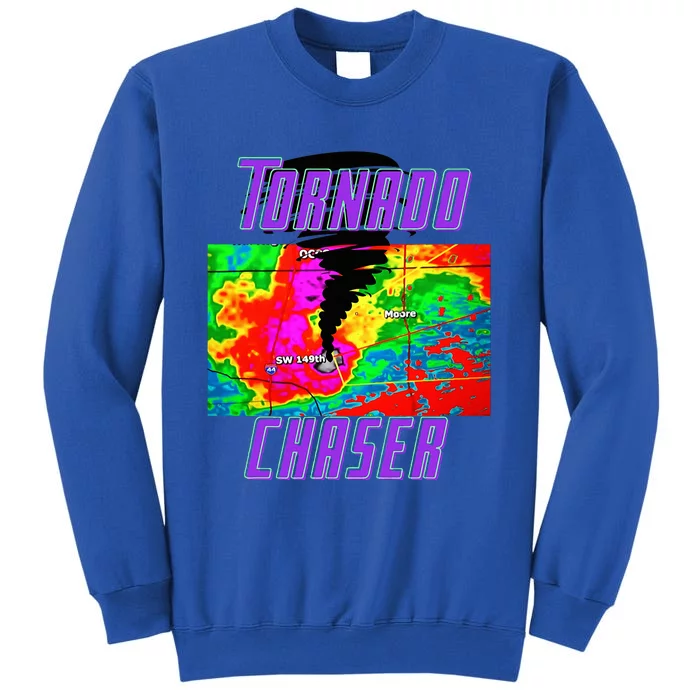 Tornado Hunter Storm Chaser Chasing Tornados F5 Map Tall Sweatshirt