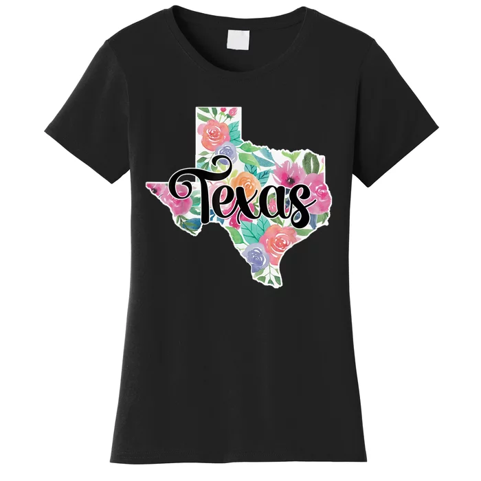 Texas Home State Pride Floral Vintage Texas Retro Flowers Women's T-Shirt