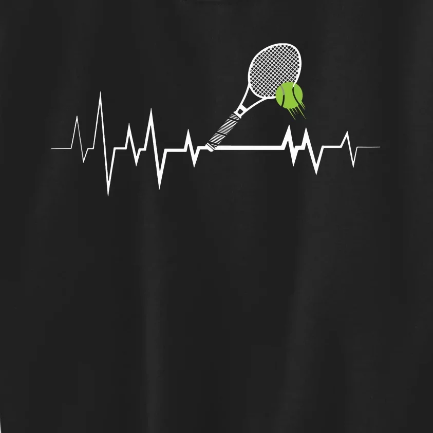 Tennis Heartbeat Shirts Sports Lover Kids Sweatshirt