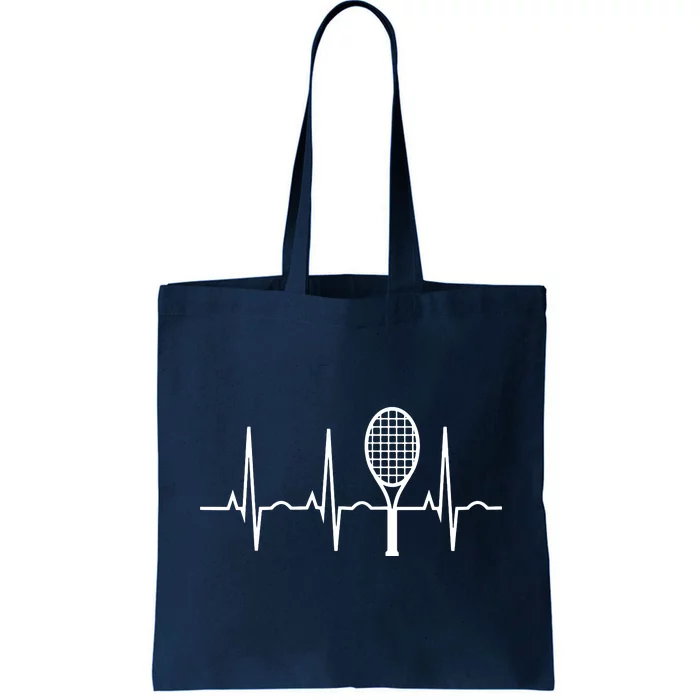 Tennis Heartbeat Shirts Best Tennis Gift For Players Fans Tote Bag