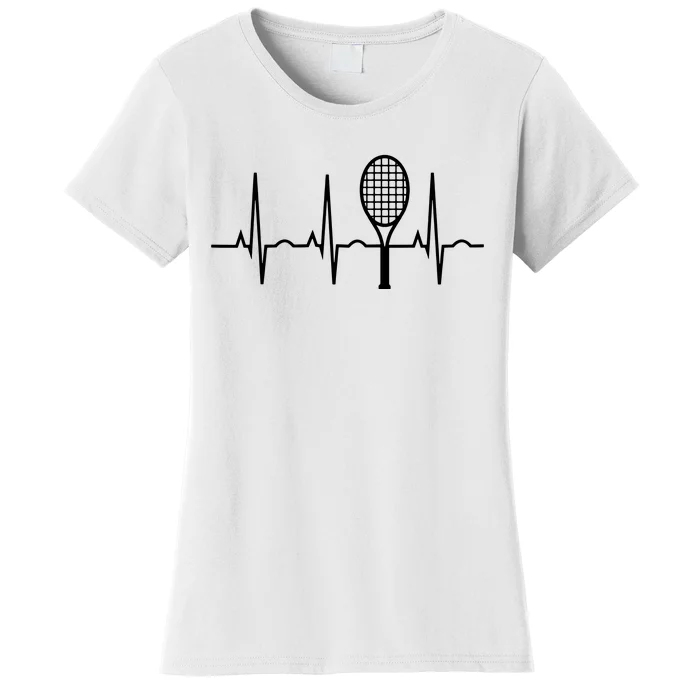 Tennis Heartbeat Shirts Best Tennis Gift For Players Fans Women's T-Shirt