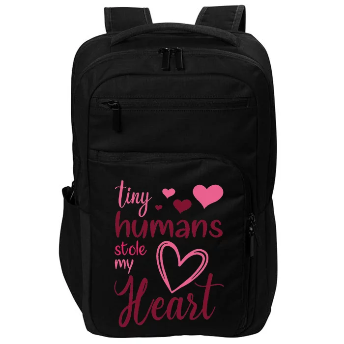 Tiny Humans Stole My Heart Valentine's Day NICU Nurse Love Impact Tech Backpack