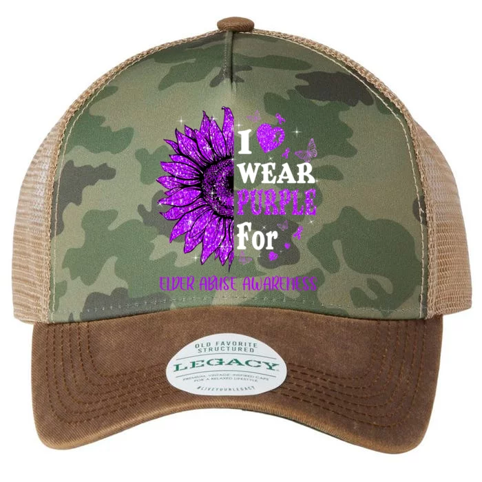 Twinkle Heart Sunflower Elder Abuse Awareness Legacy Tie Dye Trucker Hat