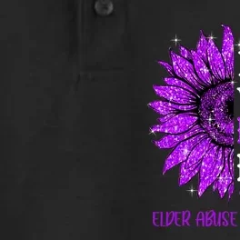 Twinkle Heart Sunflower Elder Abuse Awareness Dry Zone Grid Performance Polo