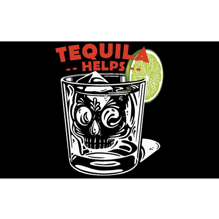 Tequila Helps Skull Margarita Bumper Sticker