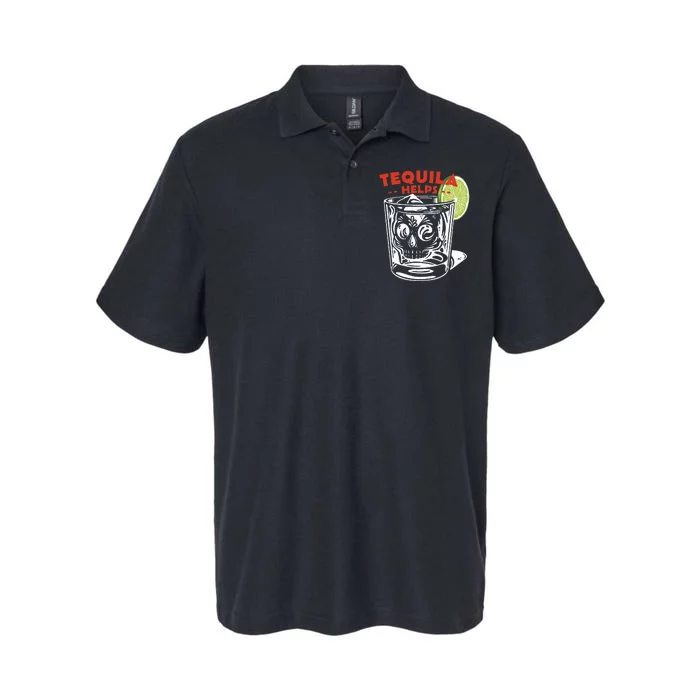 Tequila Helps Skull Margarita Softstyle Adult Sport Polo