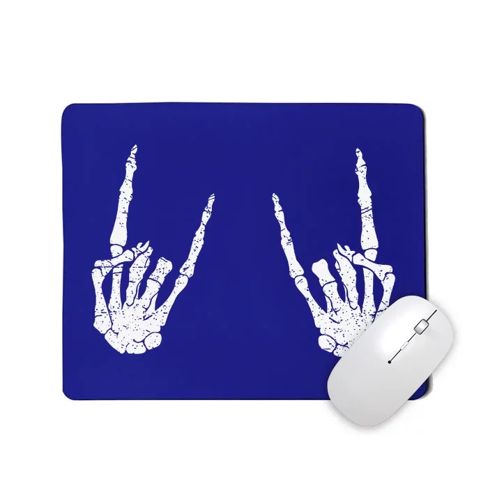 Trendy Halloween Skeleton Rocker Graphic Costume Mousepad