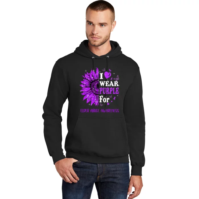 Twinkle Heart Sunflower Elder Abuse Awareness Hoodie