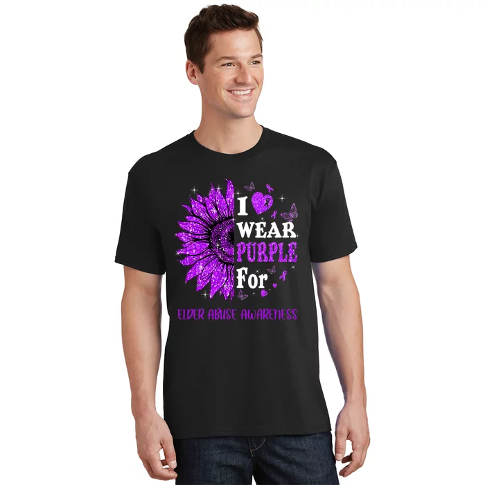 Twinkle Heart Sunflower Elder Abuse Awareness T-Shirt